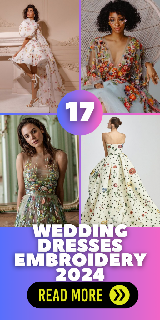 2024 Wedding Dresses with Embroidery, Boho Designs, Lace, and More ...