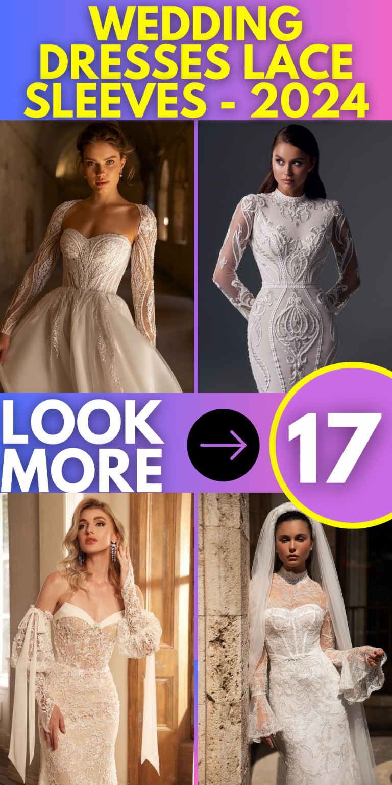 2024 Wedding Dresses with Lace Sleeves Simple, Elegant, Boho Styles