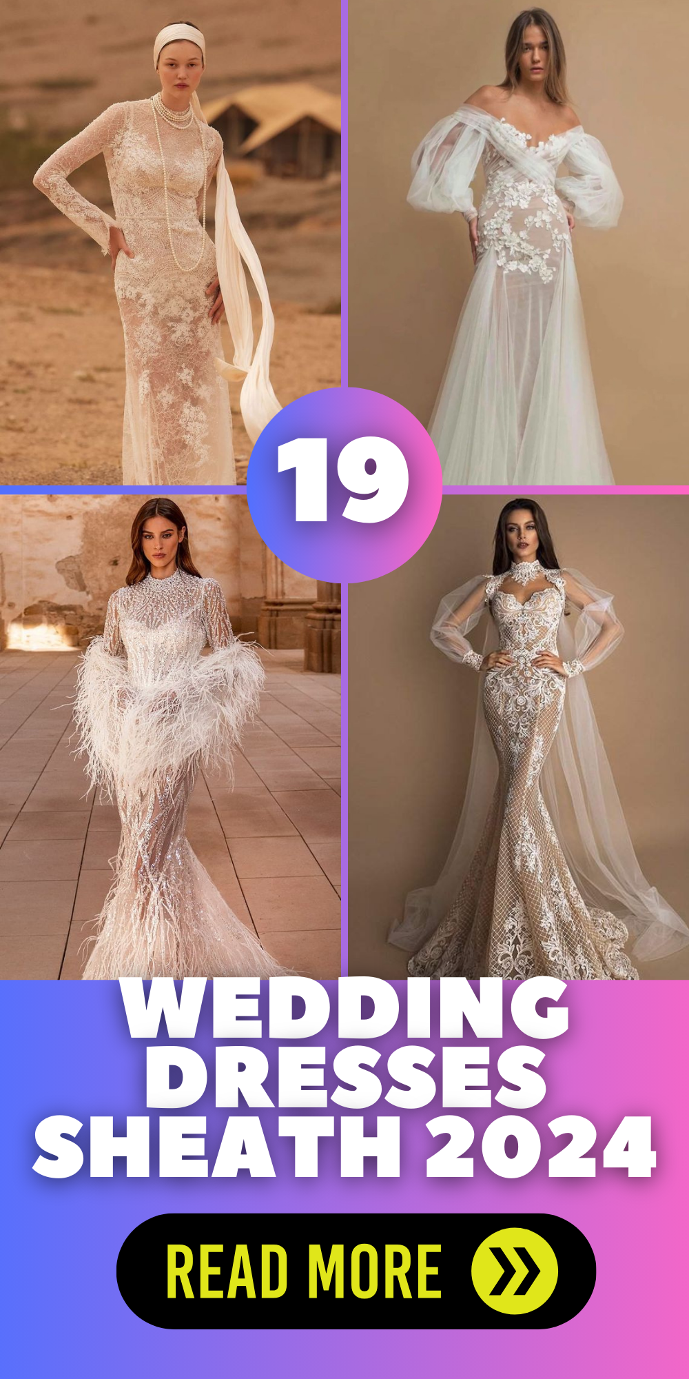 2024 Sheath Wedding Dresses: Elegant, Modest & Trend-Setting Styles