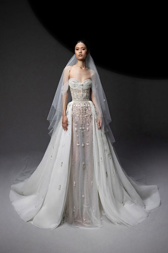 2024 Wedding Dress Trends: Elegant Overskirts & Modern Gowns