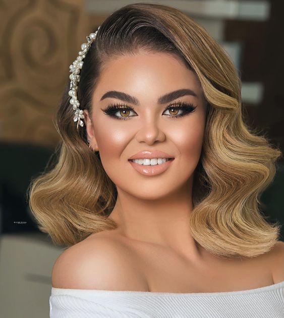 2024 Shoulder Length Bride Hairstyles | Easy Updos, Cute Braids, and Aesthetic Wedding Hair Ideas