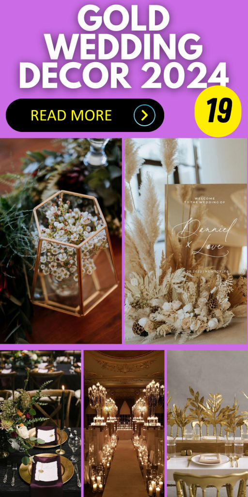 2024 Gold Wedding Decor Trends: Elegant Palettes and Stunning Receptions