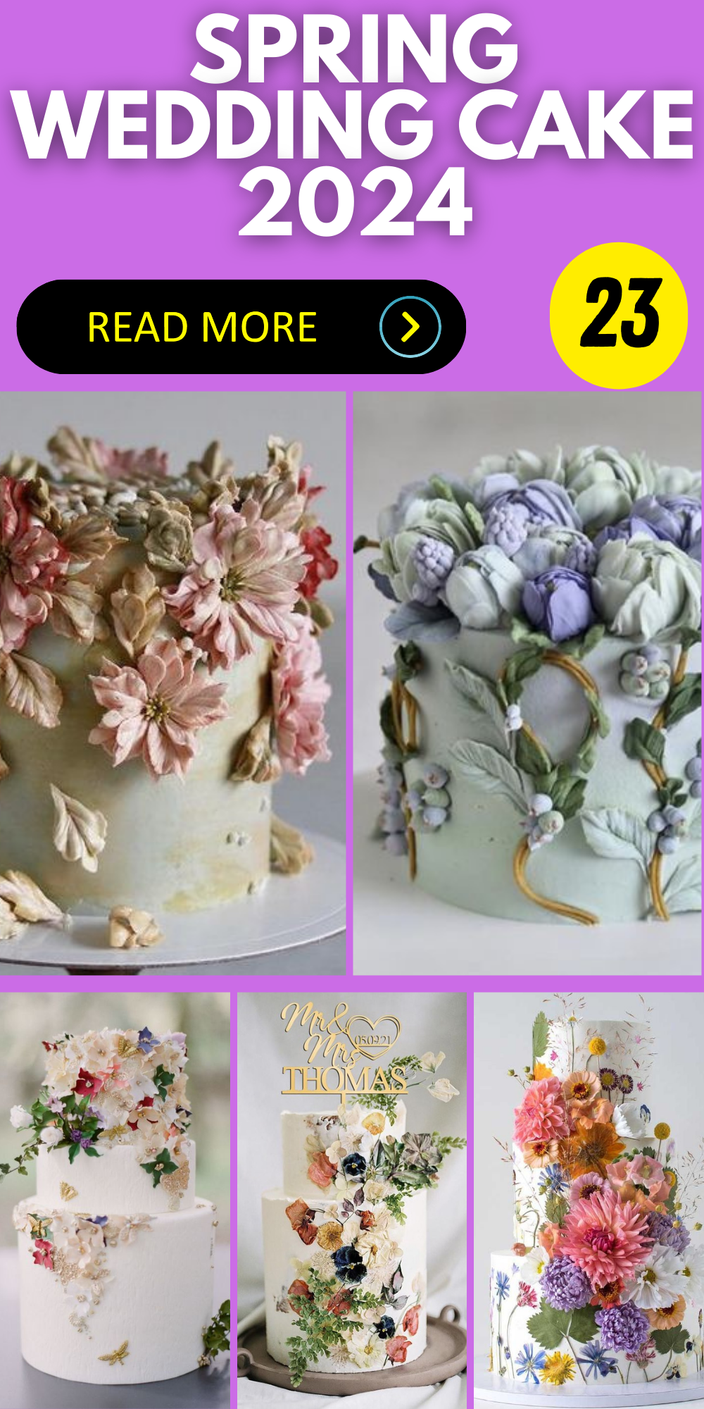 2024 Spring Wedding Cake Trends Simple, Elegant, and Colorful Ideas