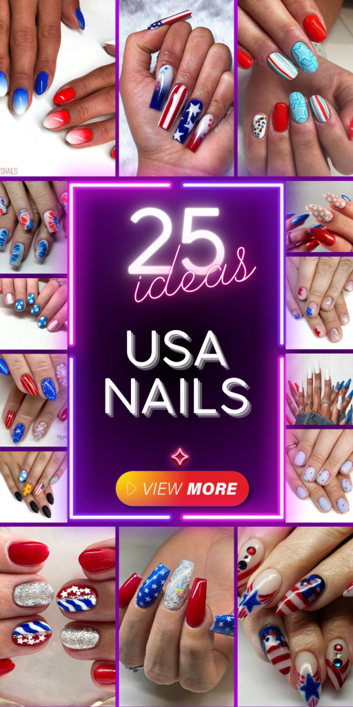 25 USA Nail Ideas: Simple Designs for 4th of July Celebration