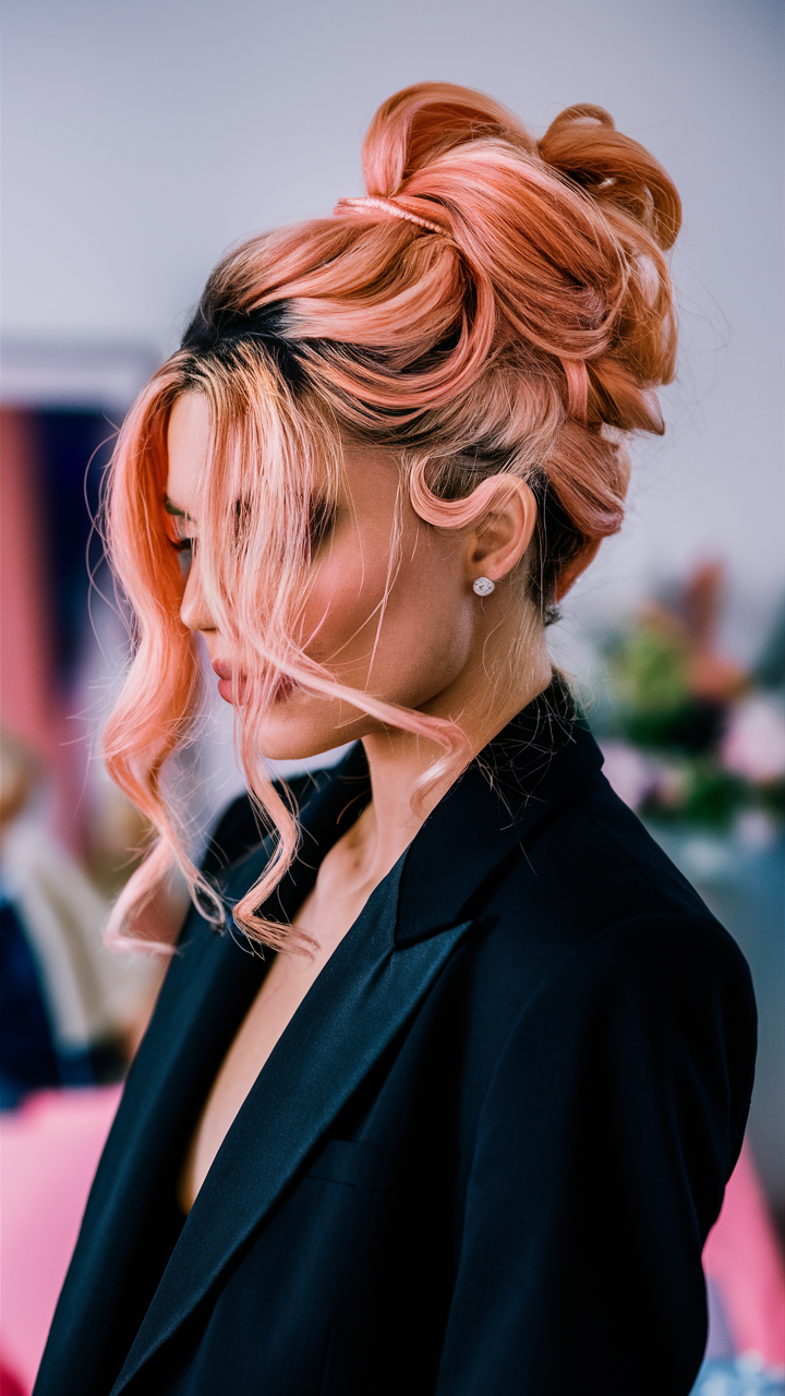 Peach Hair Color 2025 Pastel Ideas, Rose Gold, Coral Highlights, and