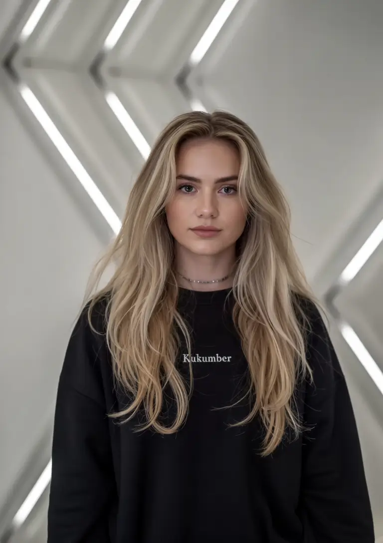 Long Haircut Inspiration for Summer 2025 - Soft Waves Platinum Blonde Layers with Casual Middle Part