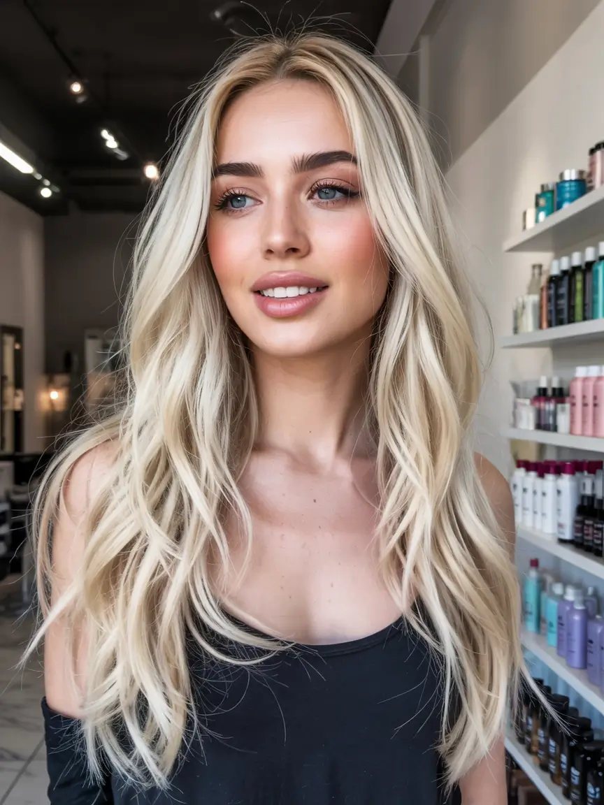 Long Haircut Inspiration for Summer 2025 - Soft Waves Lightly Layered Soft Blonde Waves