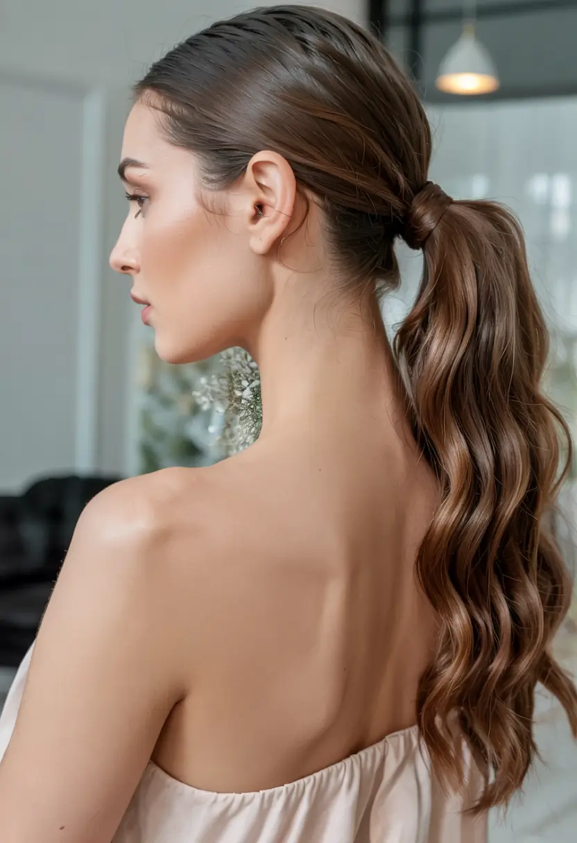 Ponytail Hairstyles – Chic Summer 2025 Side-Swept Elegance for Soft Evenings