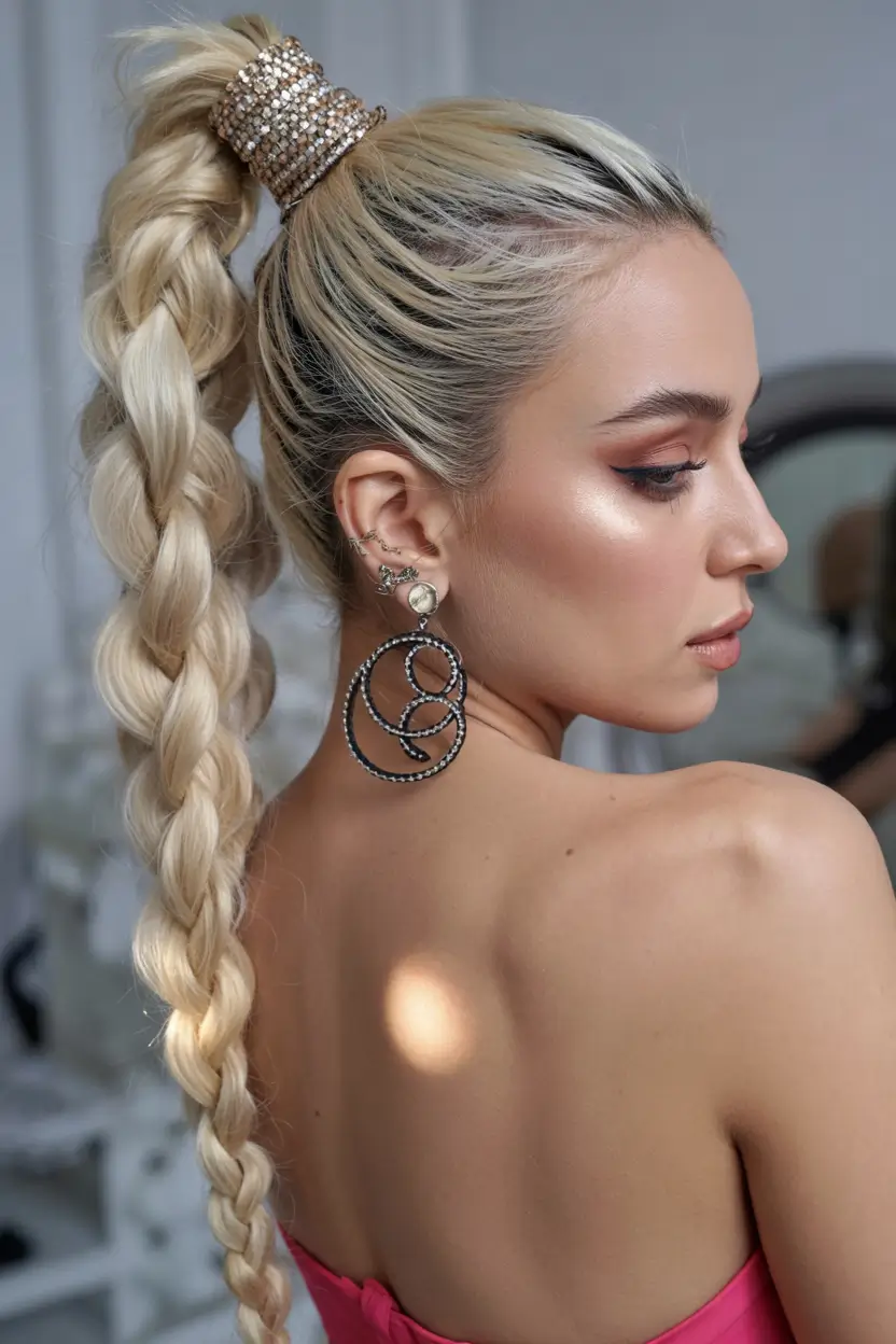 Ponytail Hairstyles – Chic Summer 2025 Fairy Tail Fantasy in Platinum