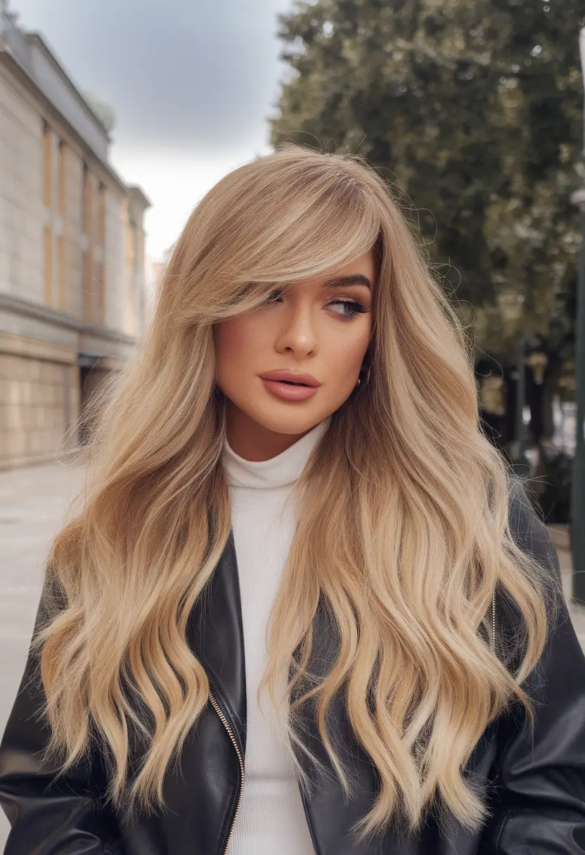 Summer 2025 Bangs Haircuts - Curtain Fringe Ideas Classic Hollywood Curtain Bangs with a Modern Twist