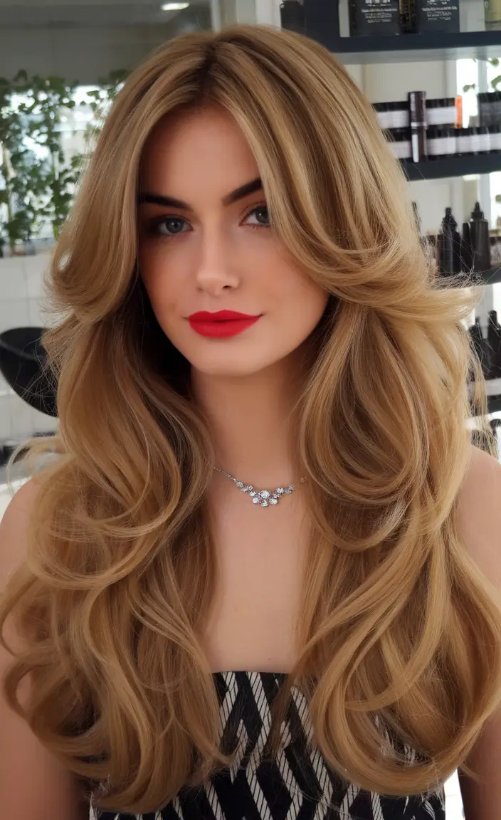 Summer 2025 Bangs Haircuts - Curtain Fringe Ideas Glossy 90s Layers with Bold Curtain Fringe