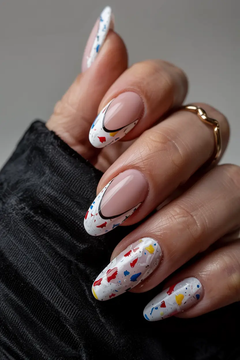 summer acrylic nail ideas 2025 Color Confetti Chic