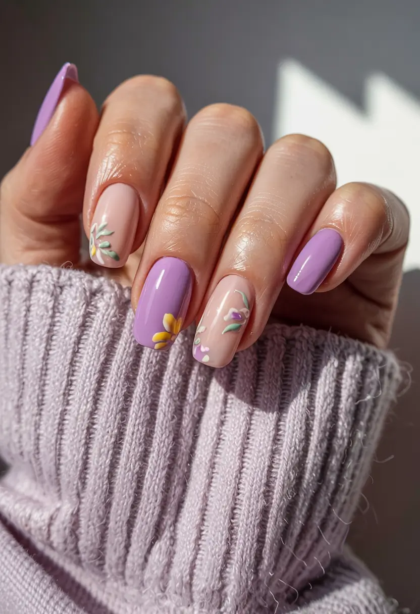summer acrylic nail ideas 2025 Pastel Garden Party Vibes