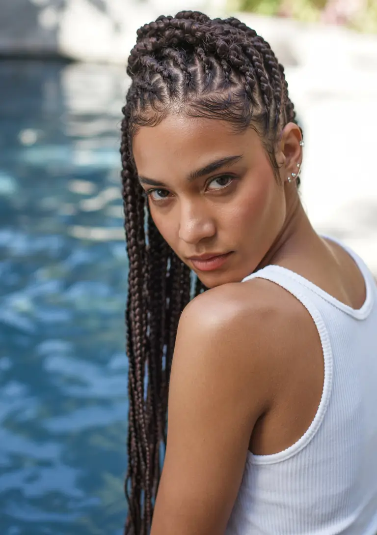 summer hairstyle black women 2025 Space Buns with Lavender Highlights