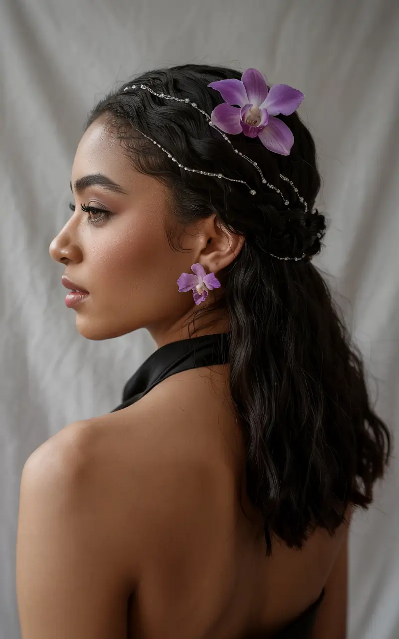 summer hairstyle black women 2025 Botanical Romance With Natural Texture