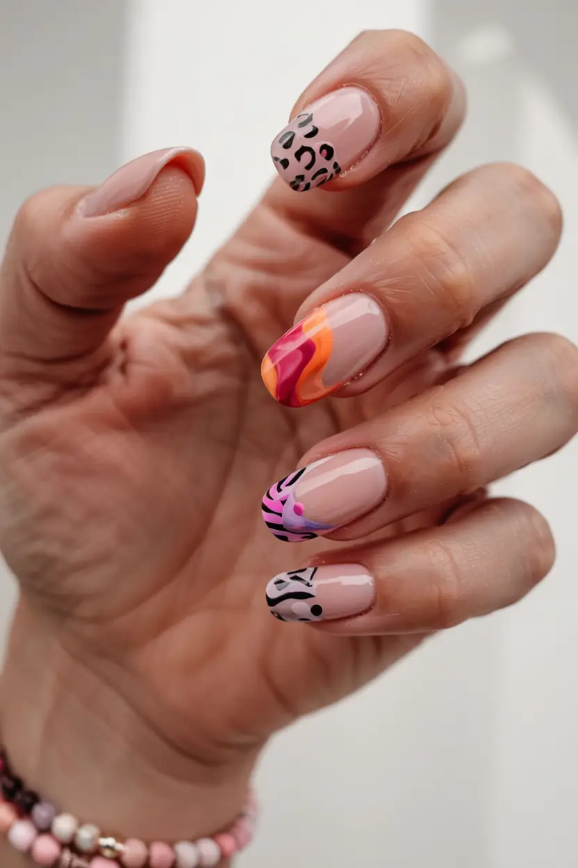 summer short nail ideas 2025 Wild Thing Mix & Match