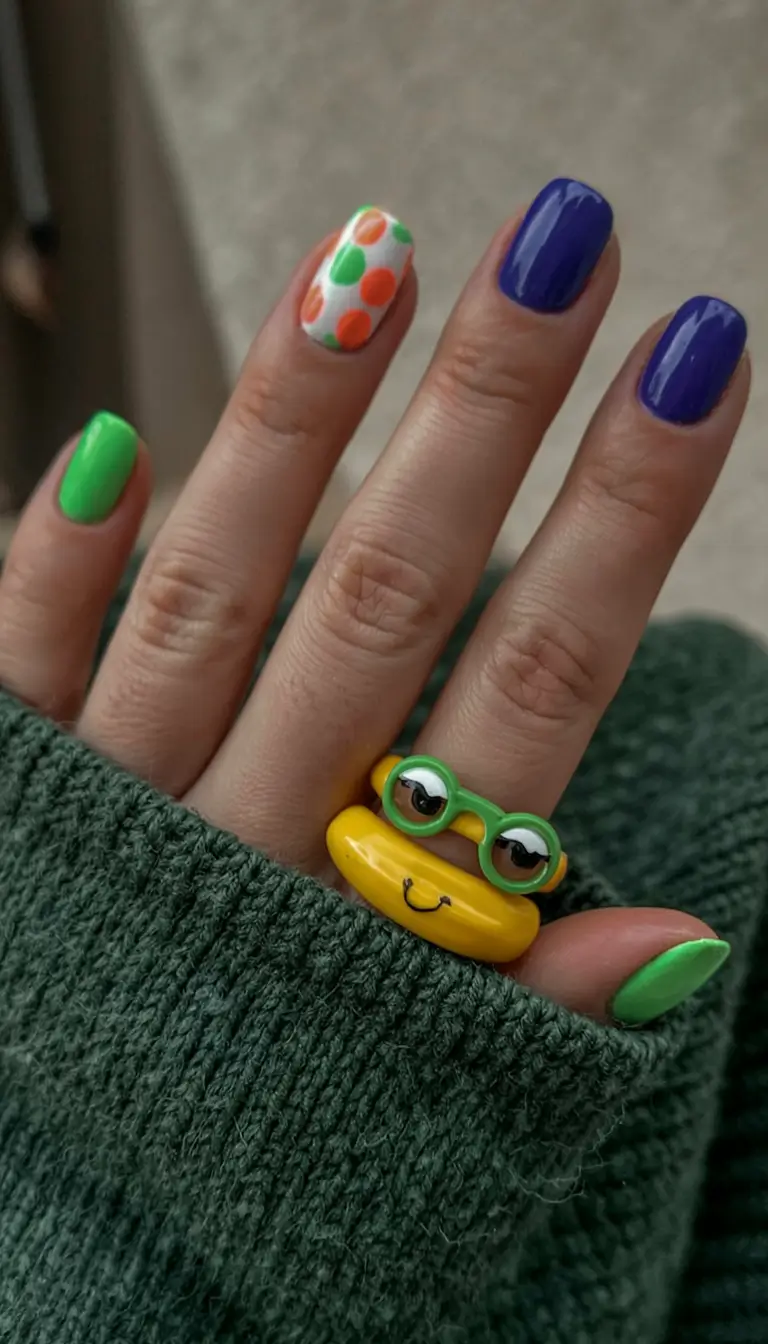 summer short nail ideas 2025 Retro Pop Playground