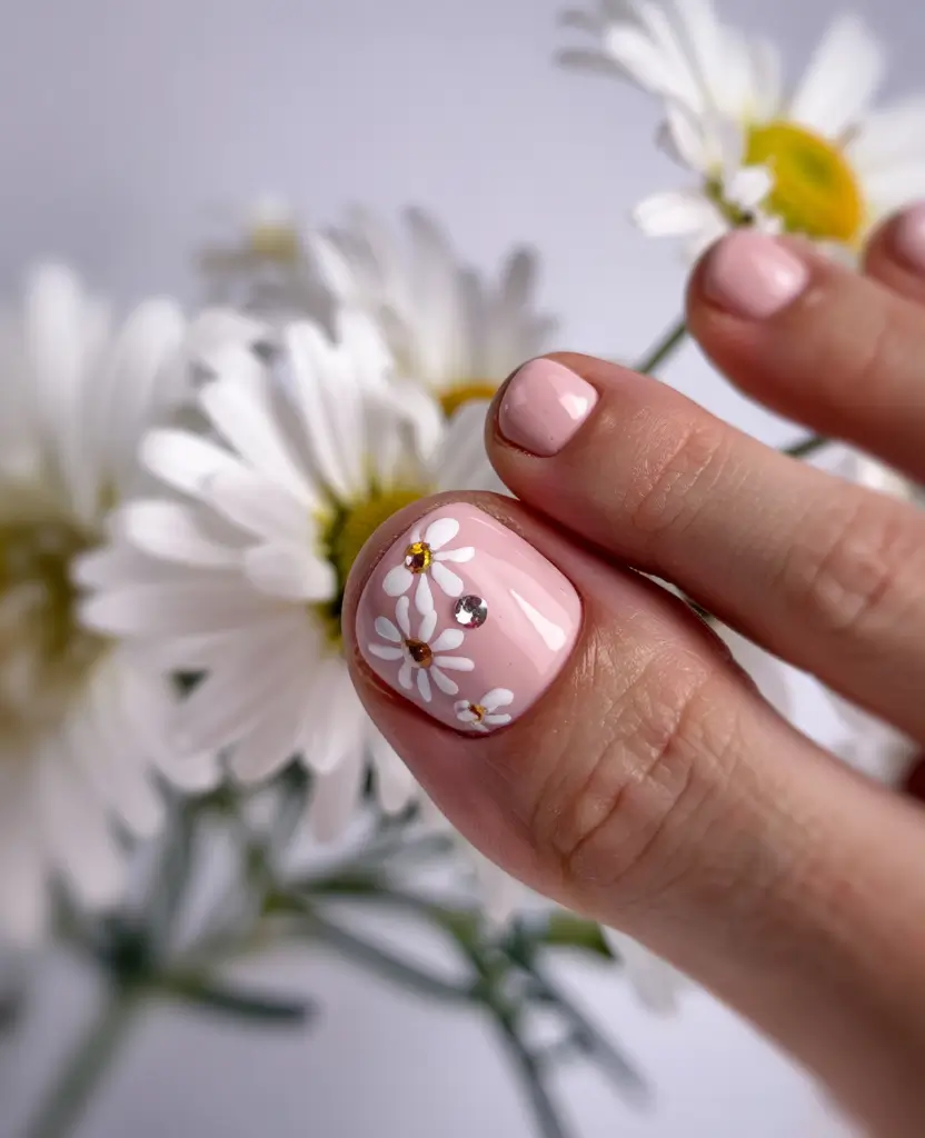 summer toe nail colors ideas 2025+Soft Pink Blossoms for Slow Summer Mornings