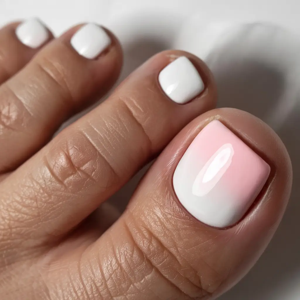 toe nail designs for summer 2025+Cotton Candy Ombre Fade