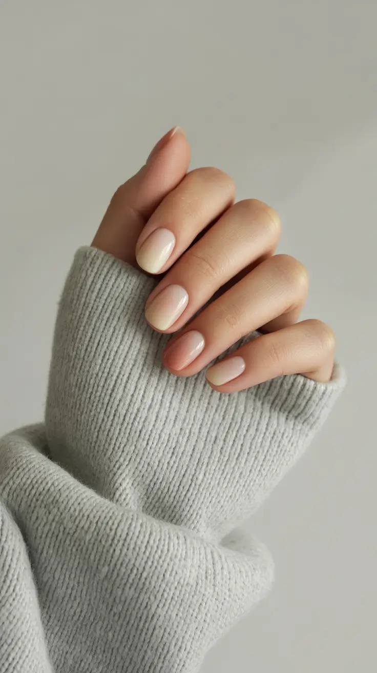 basic summer nails ideas 2025 Gradient Glow: Where Nude Meets Sunset