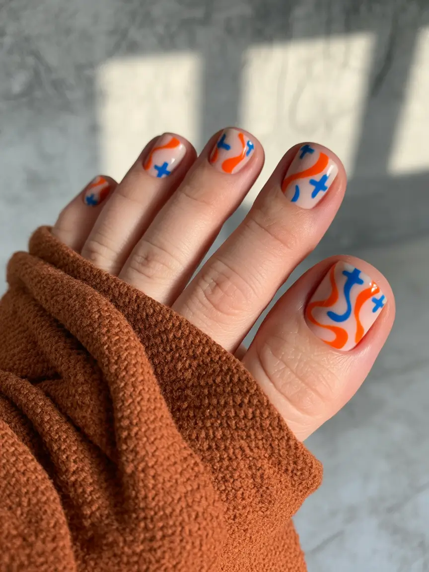 beach toe nails ideas 2025 Retro Wave Punch