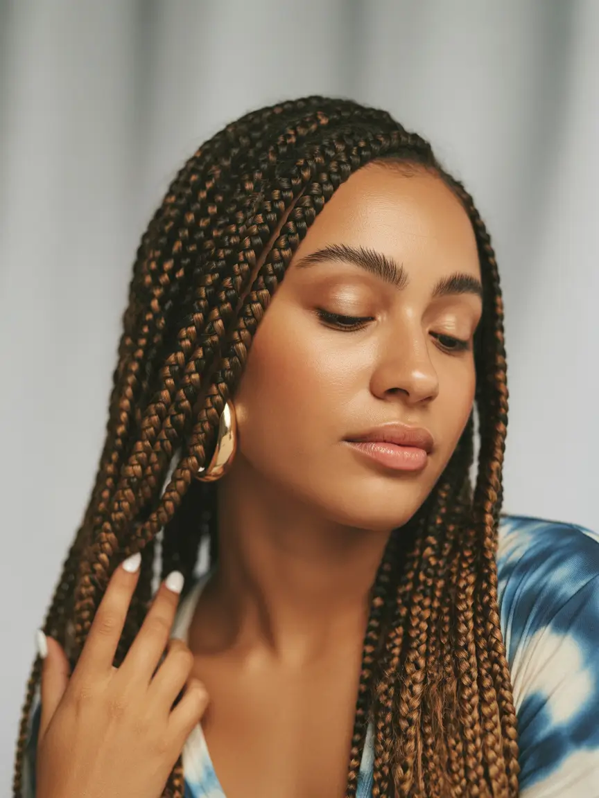Beautiful Summer Braids for Black Women 2025 Warm Caramel Box Braids with Golden Undercurrents