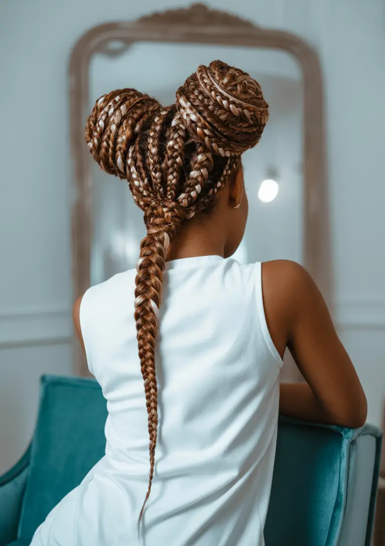 Beautiful Summer Braids for Black Women 2025 Textured Sculptural Braided Updo