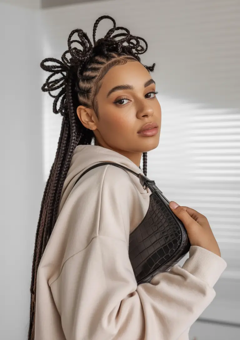 Beautiful Summer Braids for Black Women 2025 Twisted Crown Drama with a Streetwear Twist