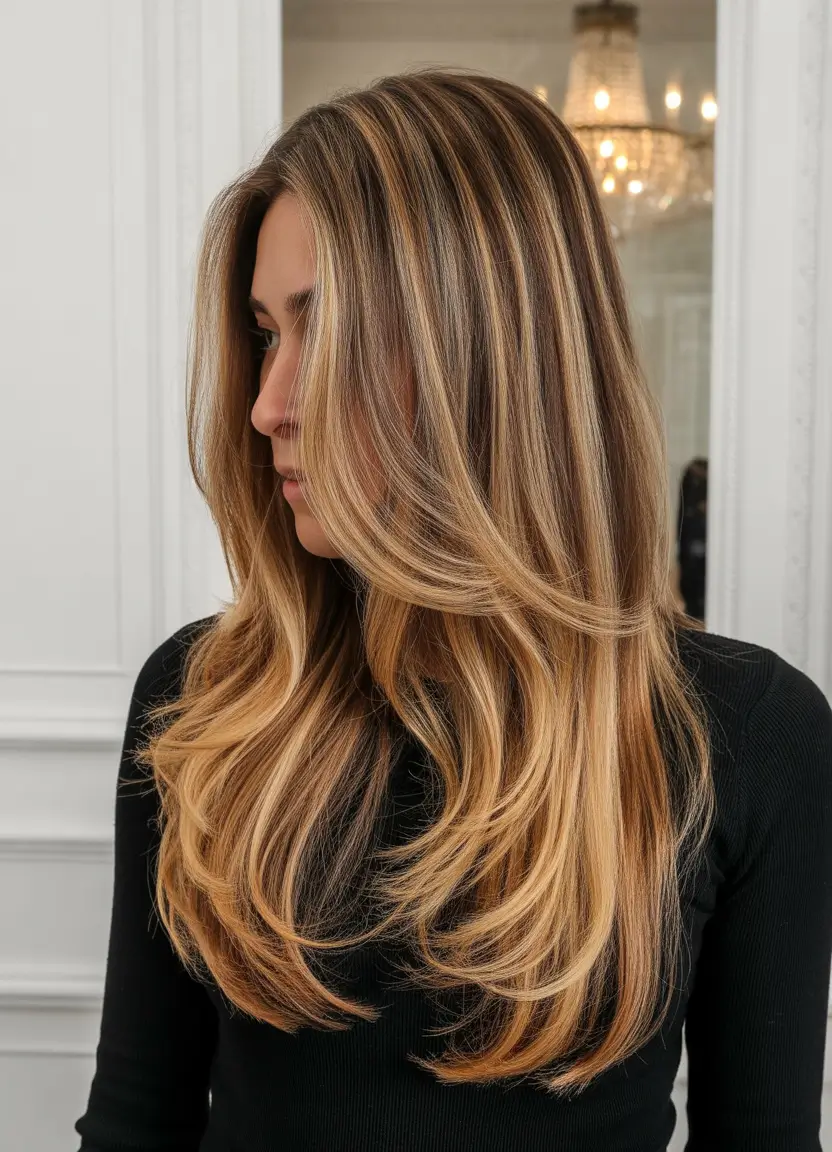 Brunette Highlights for a Sun-Kissed Look - Summer 2025! Vanilla Swirl with Luxe Volume