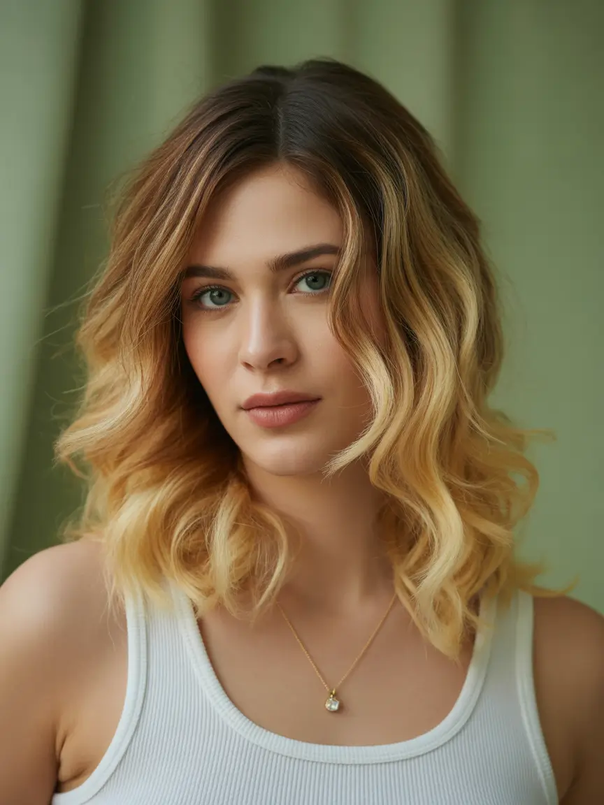 Brunette Highlights for a Sun-Kissed Look - Summer 2025! Amber Ombre for Sunlit Curls