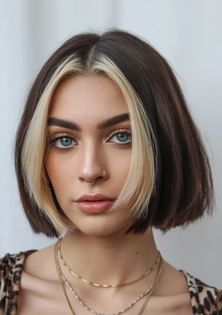 Brunette Highlights for a Sun-Kissed Look - Summer 2025!+Face-Framing Brilliance with Contrast Drama