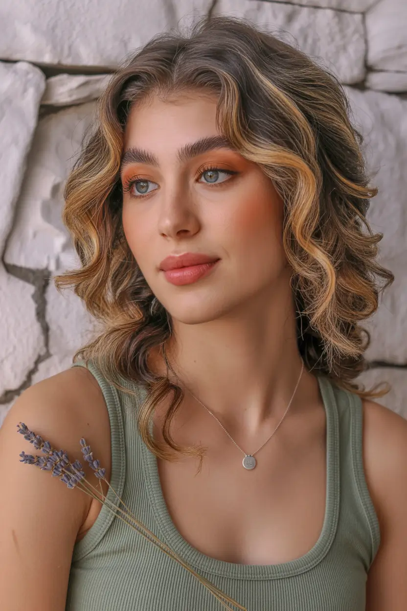 Brunette Highlights for a Sun-Kissed Look - Summer 2025!+Curly Dimension with Warm Honey Tones