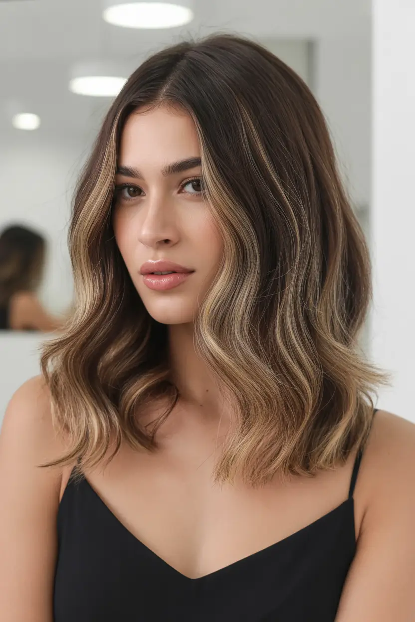 Brunette Highlights for a Sun-Kissed Look - Summer 2025! Butter-Soft Midlights with Contour Blending