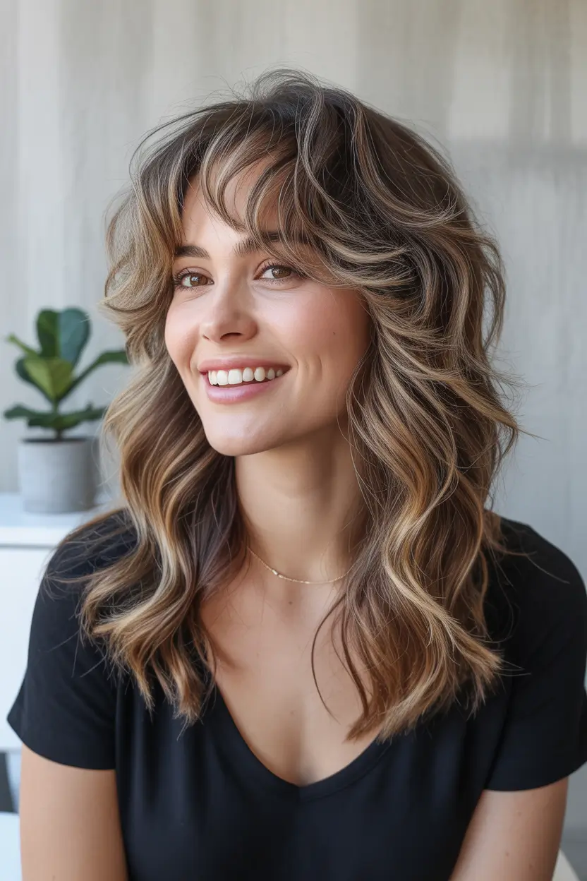 Brunette Highlights for a Sun-Kissed Look - Summer 2025!+Textured Layers with Caramel Pop