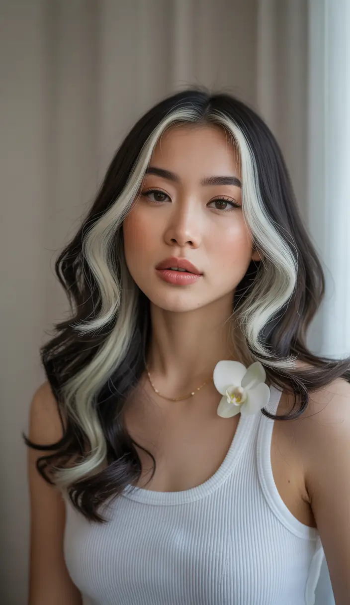 Brunette Highlights for a Sun-Kissed Look - Summer 2025!+Bold Placement with Contrast Ribbons