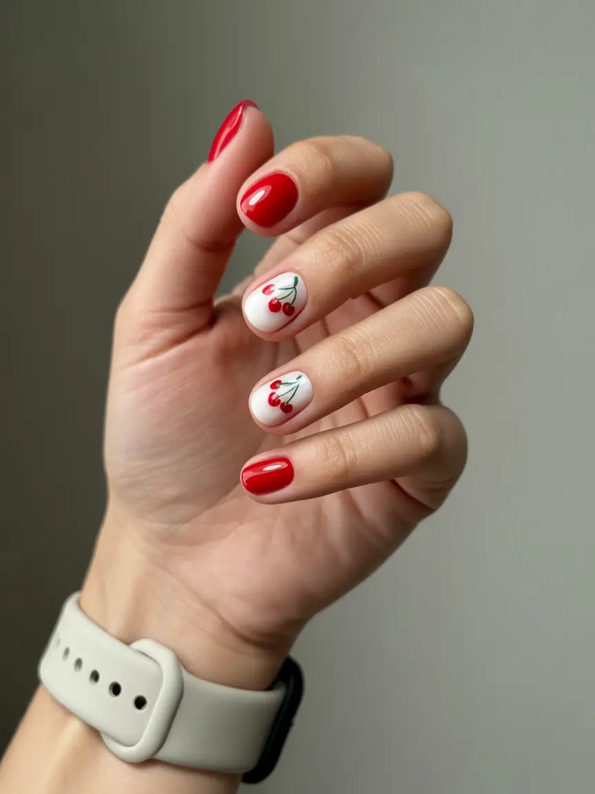 cherry-nails-inspo-2025-Mini-Cherry-Crush