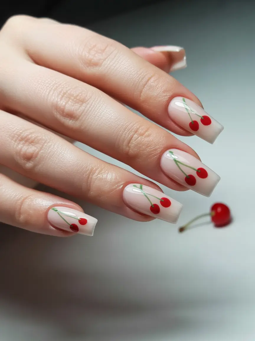 cherry-nails-inspo-2025-glossy-minimalism-with-a-juicy-pop