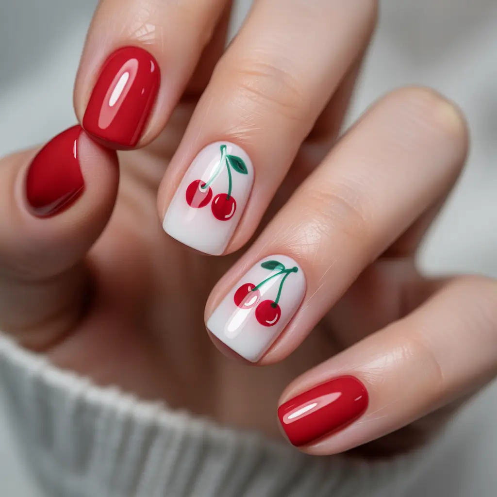 cherry-nails-inspo-2025-Classic-Red-Meets-Pop-Art