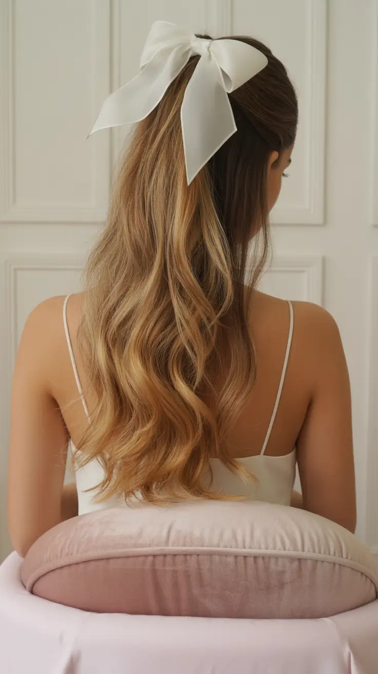 Cute Summer Hairstyles Teen Girls Will Love - 2025 Half-Up with a Satin Bow
