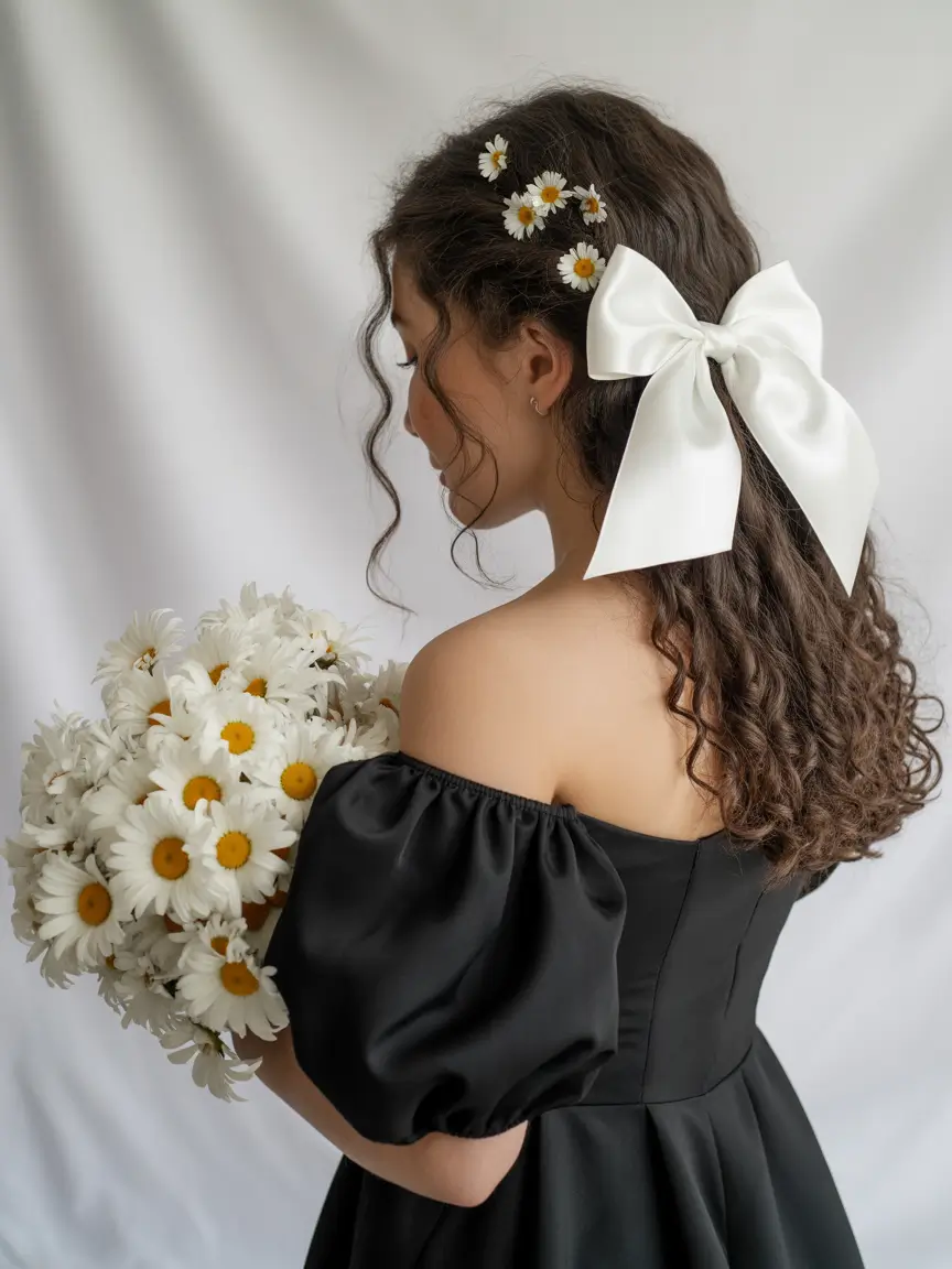 Cute Summer Hairstyles Teen Girls Will Love - 2025 Curly Hair with Daisies