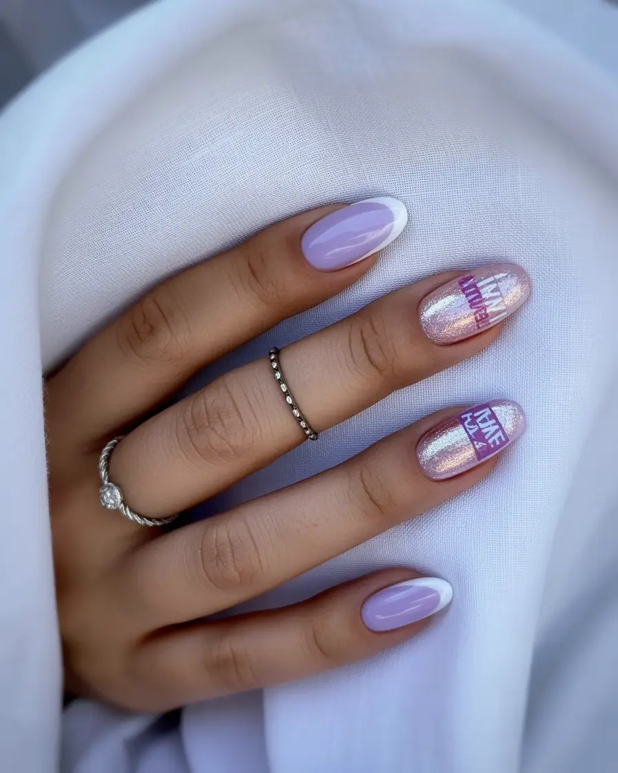 cute summer nails 2025 Lilac Whispers with a Twist