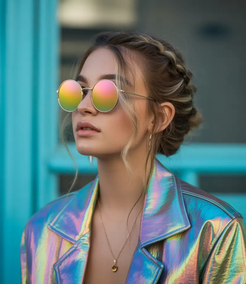 Easy Swimming Hairstyles - Summer 2025 Ideas+Romantic Braided Updo with Sunglasses