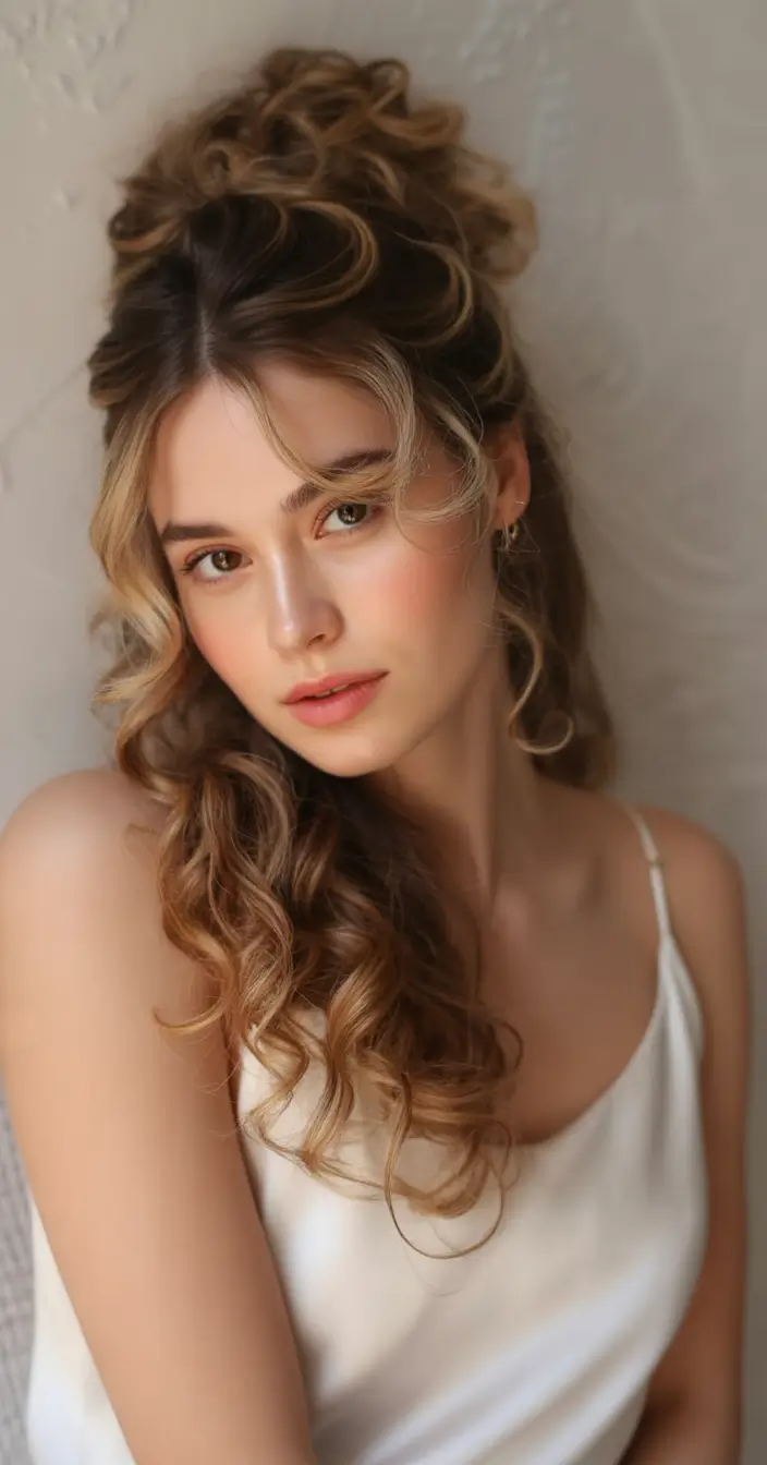 Effortless Natural Hair Inspiration for Summer 2025! Cascading Curls with Face-Framing Color