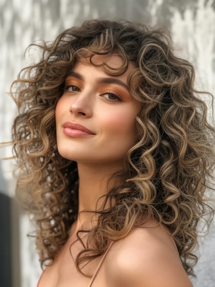Effortless Natural Hair Inspiration for Summer 2025! Sunlit Bronde With Soft Fringe