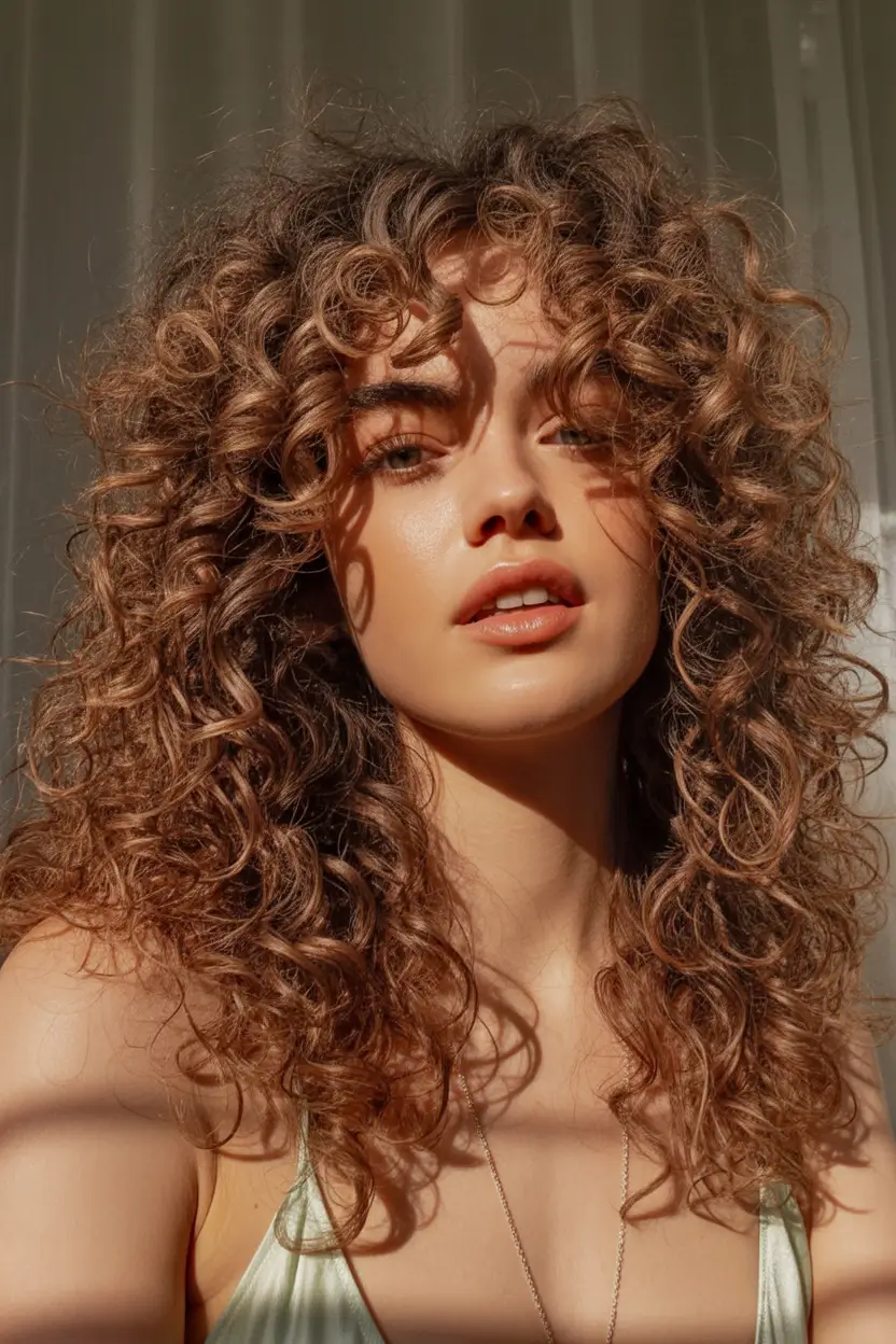 Effortless Natural Hair Inspiration for Summer 2025! Warm Cinnamon Curls With Dimension