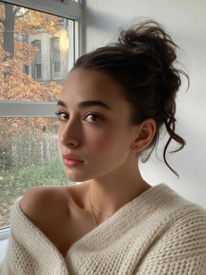 june hairstyles ideas 2025 Messy Romantic Bun with Loose Curls