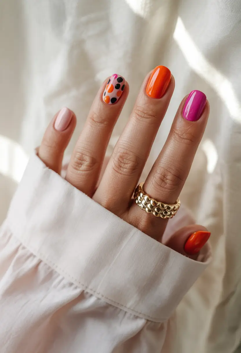 june nails ideas 2025 Mixed Berries & Cream