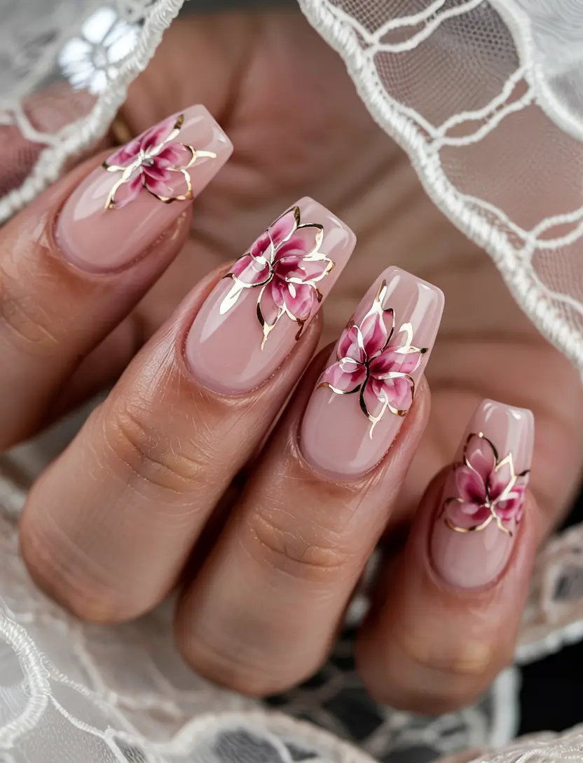 june nails ideas 2025 3D Garden Glam
