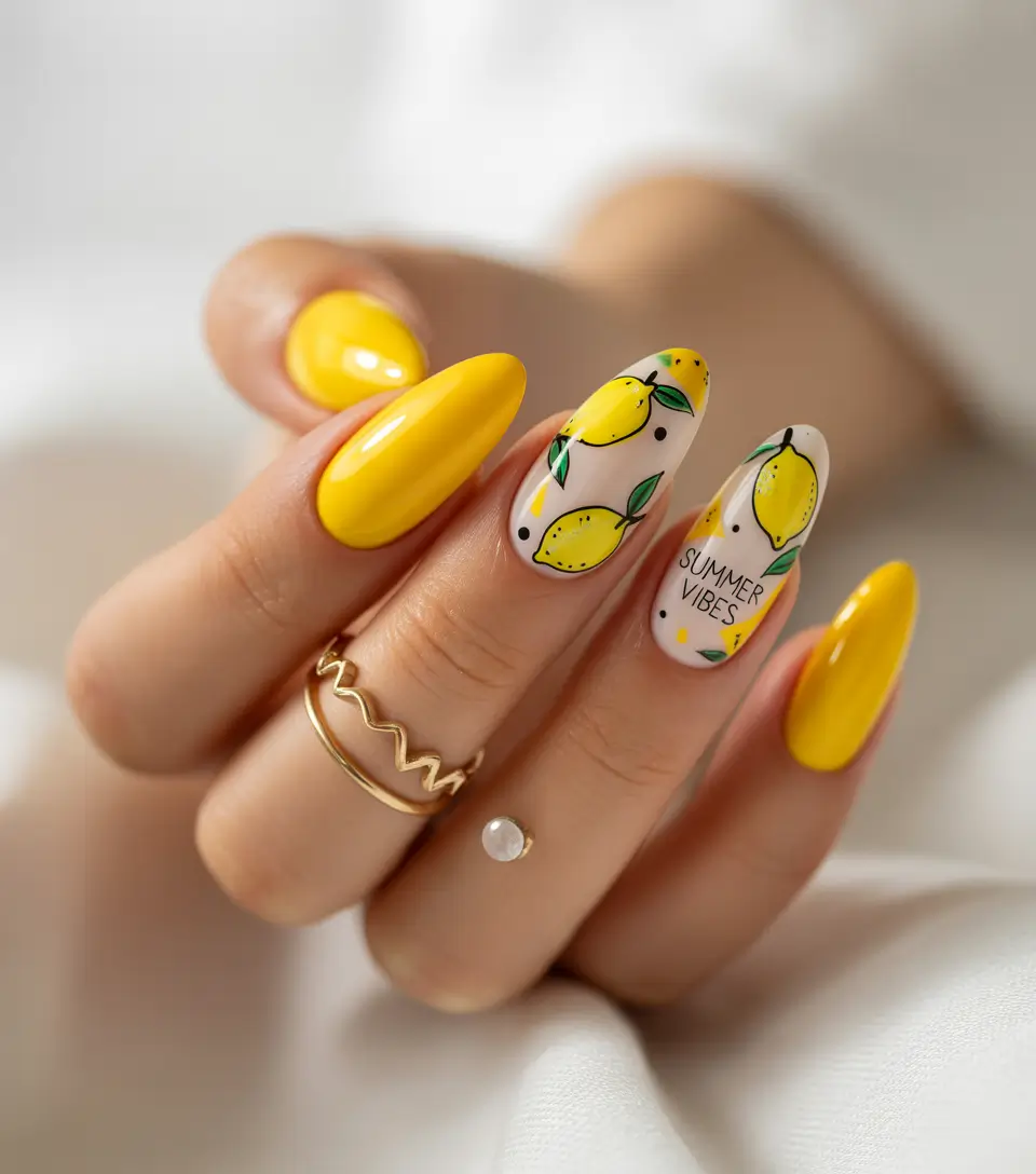 lemon nails designs ideas 2025 Summer Vibes, Bottled on Nails
