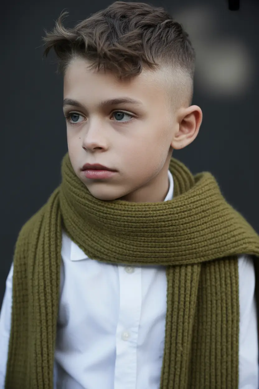 Modern Boys Summer Haircuts 2025 Textured Fade with Tousled Top